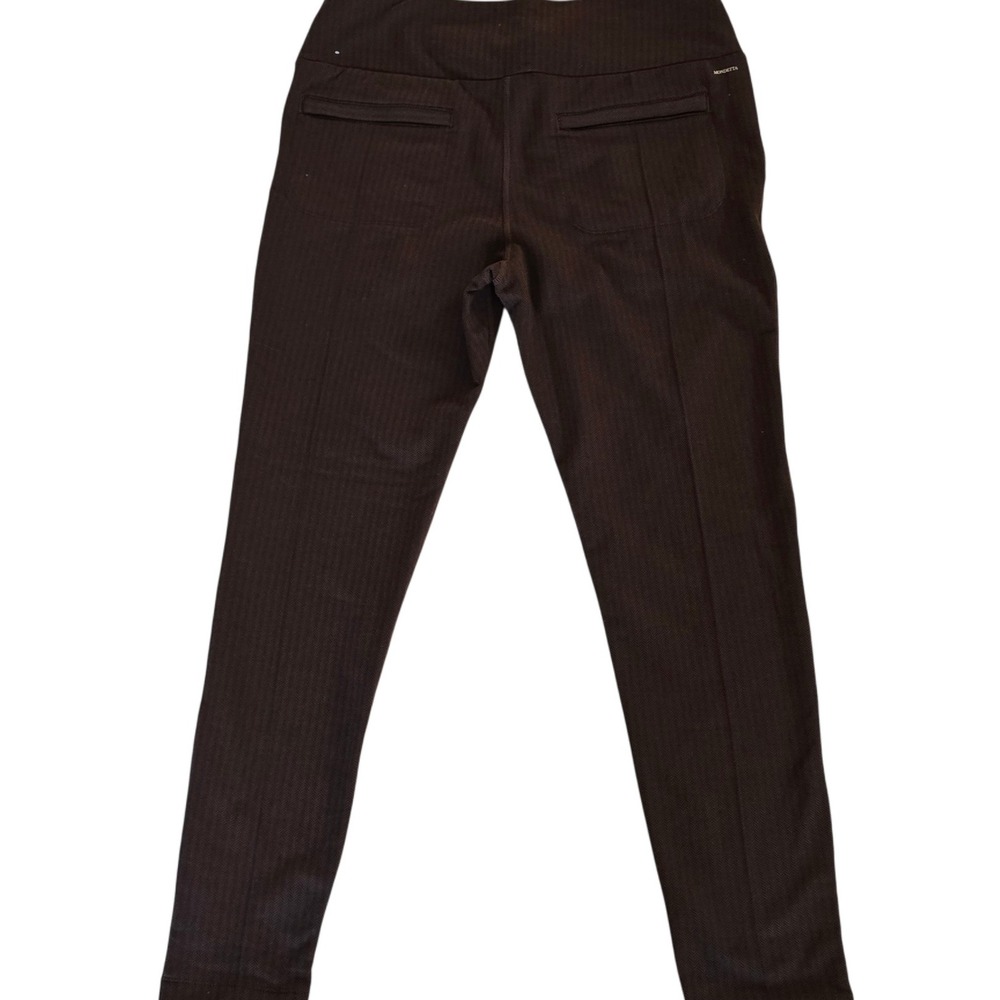 Mondetta Womens Brown Herringbone Athleisure Pants Comfort Stretch Size Large - Picture 2 of 4